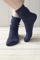 Men’s Mohair Bed Socks in Navy
