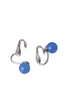Agate Clip On Earrings in Light Blue