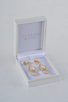 Gold Plated Cubic Zirconia Earrings in Box