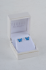 Mother of Pearl Butterfly Earrings Blue