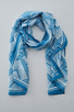 Deco Couture Silk Scarf in Turquoise