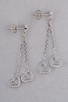 Sterling Silver Shimmering Heart Earrings