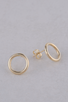 9ct Gold Circle Stud Earrings