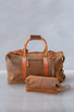 Leather Holdall and matching Suede Frogmouth Washbag (T8204)