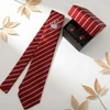 Bộ Hộp Quà Tặng Cà Vạt - Màu Đỏ Sọc Trắng Đen - Vương Miện Thập Giá - SPKC-2384