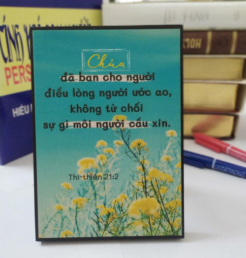 Tranh Lamina Cơ Đốc Để BànLớn 15x20cm