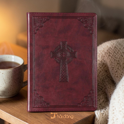 Sổ Tay Cơ Đốc Ngoại Nhập -  Leather Journal with Celtic Cross - JL368