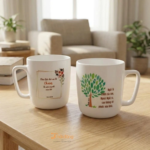 Ly sứ trắng Minh Long - Ha-ba-cúc 3:19 - Thi thiên 16:2 - CDLT-1809