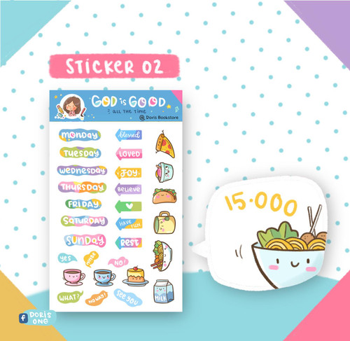 Combo Sticker Doris - God Is Good All The Time - DOR-2057 Combo Sticker Doris - God Is Good All The Time - DOR-2057