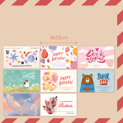 Bộ 10 Post Card Love Message - CRD-2185 Bộ 10 Post Card Love Message - CRD-2185