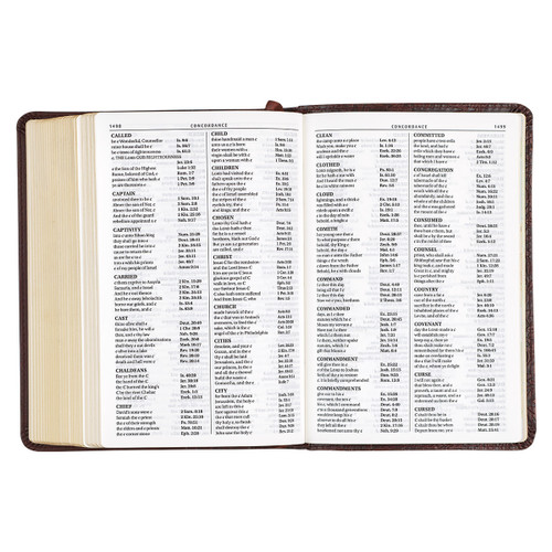 Kinh Thánh Tiếng Anh - Bản KJV - Large Print Compact - Bìa Da Màu Nâu - KJV132