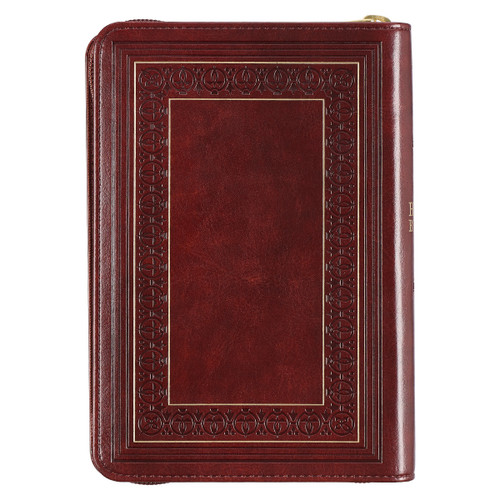 Kinh Thánh Tiếng Anh - Bản KJV - Large Print Compact - Bìa Dây Kéo Màu Đỏ Tía - KJV171