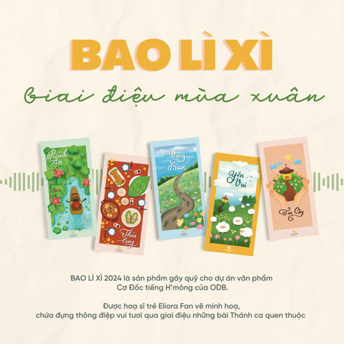 Xấp 6 Bao Lì Xì - Bao Thư Cơ Đốc - GIAI ĐIỆU MÙA XUÂN - ODB-2389