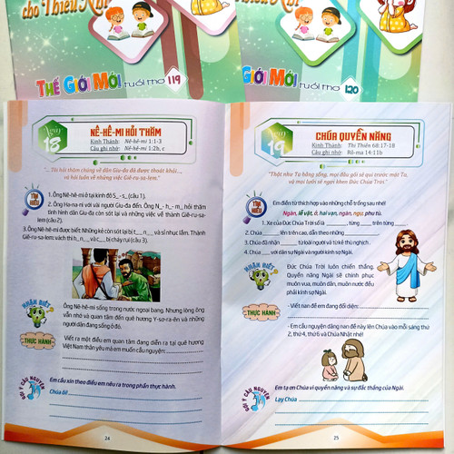 Bộ Sách Lời Chúa Hằng Ngày Cho Thiếu Nhi - Thế Giới Mới Tuổi Thơ - Quyển 118,119,120 - KTN-2583 Bộ Sách Lời Chúa Hằng Ngày Cho Thiếu Nhi - Thế Giới Mới Tuổi Thơ - Quyển 118,119,120 - KTN-2583