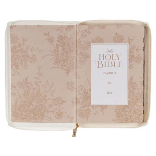 Kinh Thánh Tiếng Anh - Bản KJV - Large Print Thinline Bible - Bìa Trắng (có khóa kéo) - KJV261