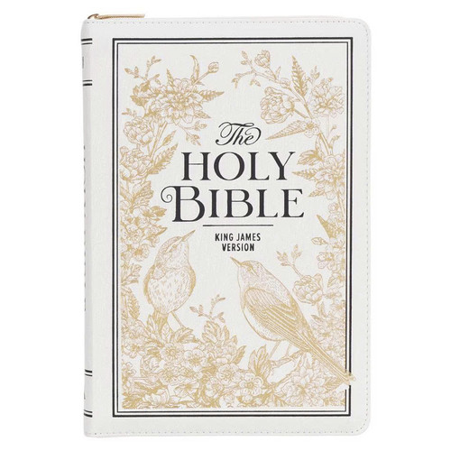 Kinh Thánh Tiếng Anh - Bản KJV - Large Print Thinline Bible - Bìa Trắng (có khóa kéo) - KJV261