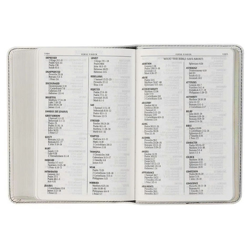 Kinh Thánh Tiếng Anh - Bản KJV - Compact Bible - Bìa Trắng Vòng Hoa - KJV250