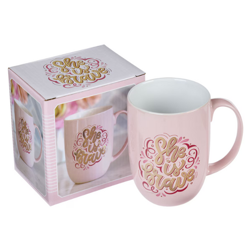 Ly Sứ Christian Art Gifts - She is Brave - MUG900 Ly Sứ Christian Art Gifts - She is Brave - MUG900