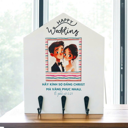 Bảng Gỗ Trang Trí Kết Hợp Móc Treo 20x25 - Ê-phê-sô 5:21 - DG-2718