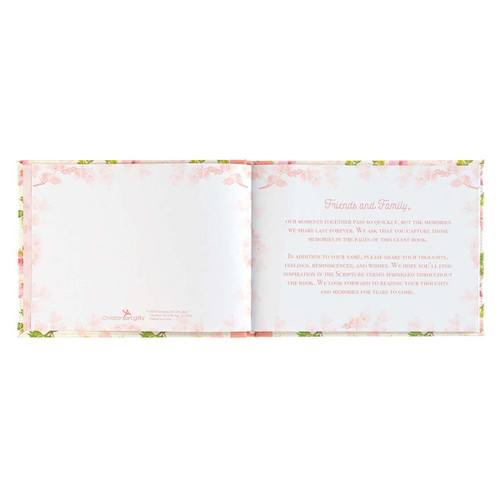Sổ Tay Cơ Đốc Ngoại Nhập - Sổ Lưu Bút - Guest Book Floral Màu Hồng - GST43 Sổ Tay Cơ Đốc Ngoại Nhập - Sổ Lưu Bút - Guest Book Floral Màu Hồng - GST43