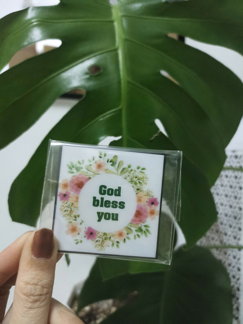 Nam Châm Dán Tủ Lạnh Vuông - God Bless You - NC-2747