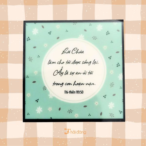 Nam Châm Dán Tủ Lạnh Vuông - Thi-thiên 119:50 - NC-2768