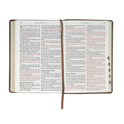 Kinh Thánh Tiếng Anh – Bản KJV - Giant Print Bible – Bìa Nâu Mão Gai - KJV278