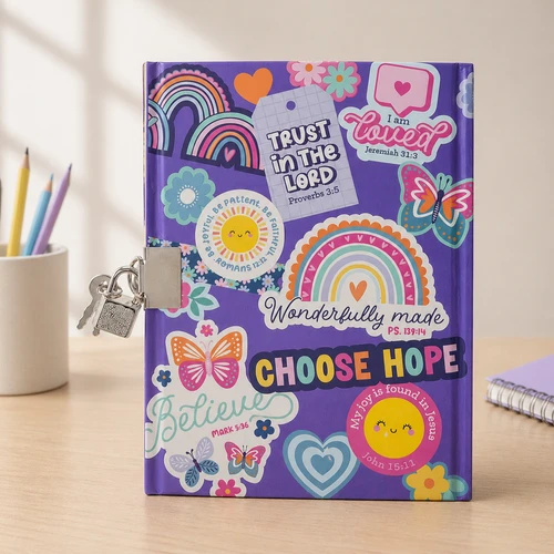 Sổ Nhật ký bí mật 'Sticker Tỏa Sáng Vì Chúa Giê-xu' - Shine for Jesus Stickers Secret Diary -  SNB005
