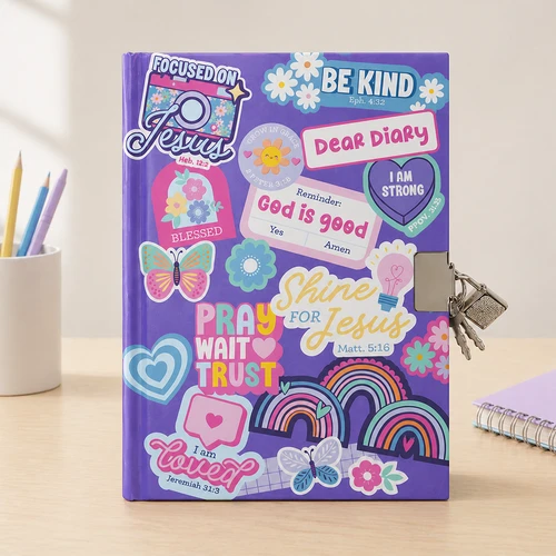 Sổ Nhật ký bí mật 'Sticker Tỏa Sáng Vì Chúa Giê-xu' - Shine for Jesus Stickers Secret Diary -  SNB005