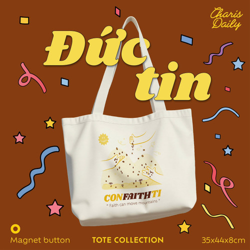 Túi Xách Tote Đeo Vai Thông Điệp Cơ Đốc - CRD-2852
