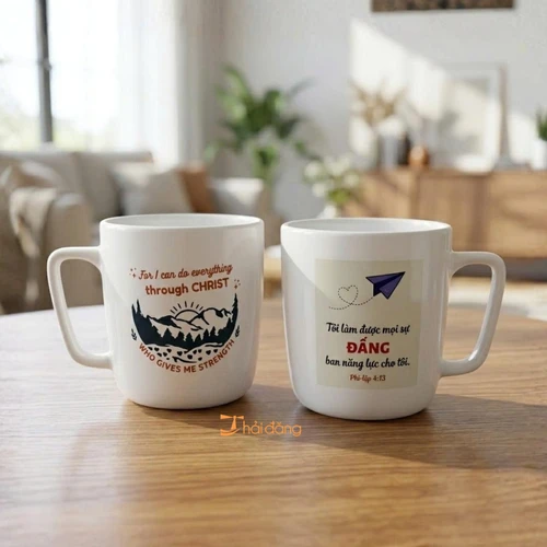 Ly sứ trắng Minh Long - Phi-líp 4:13 - CDLT-0354