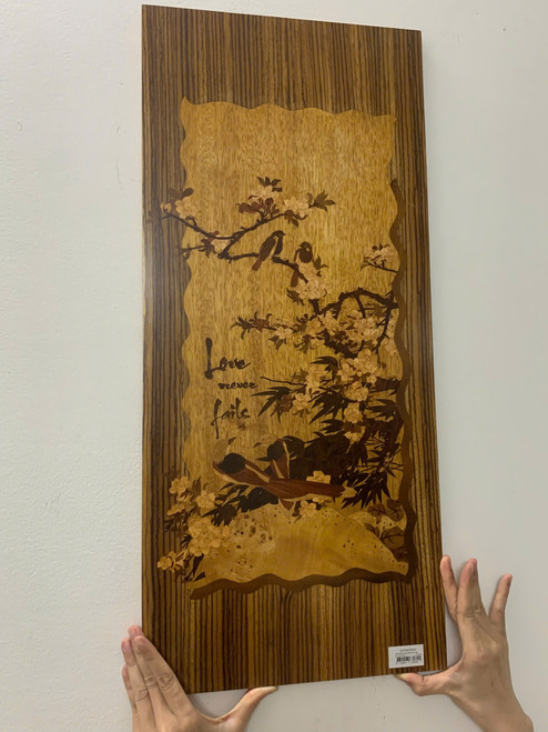 Tranh Gỗ Ghép 30x70cm - Love never fails - TG-008 Tranh Gỗ Ghép 30x70cm - Love never fails - TG-008