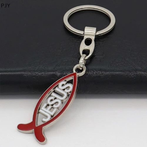 Móc Khóa Kim Loại - Con Cá Chữ JESUS - MK-0793 Móc Khóa Kim Loại - Con Cá Chữ JESUS - MK-0793