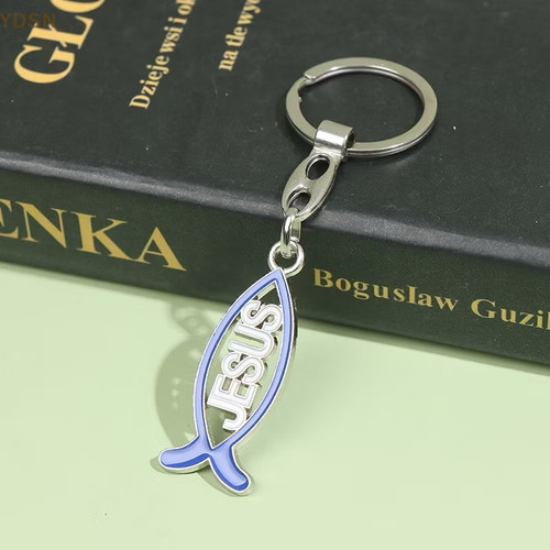 Móc Khóa Kim Loại - Con Cá Chữ JESUS - MK-0793 Móc Khóa Kim Loại - Con Cá Chữ JESUS - MK-0793