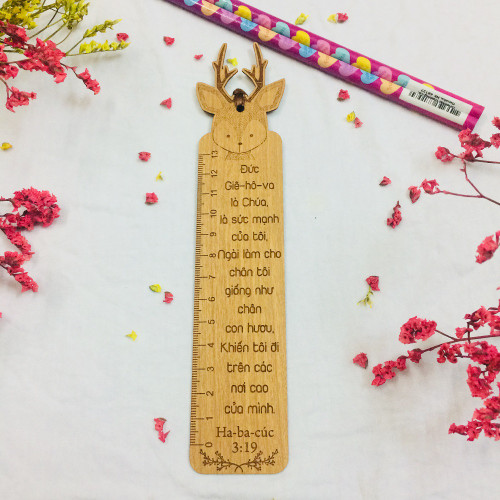 Thước Bookmark Gỗ - Ha-ba-cúc 3:19 - TBM-07