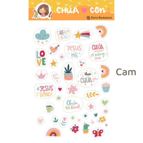 Combo Sticker Doris - Chúa yêu con - DOR-0819