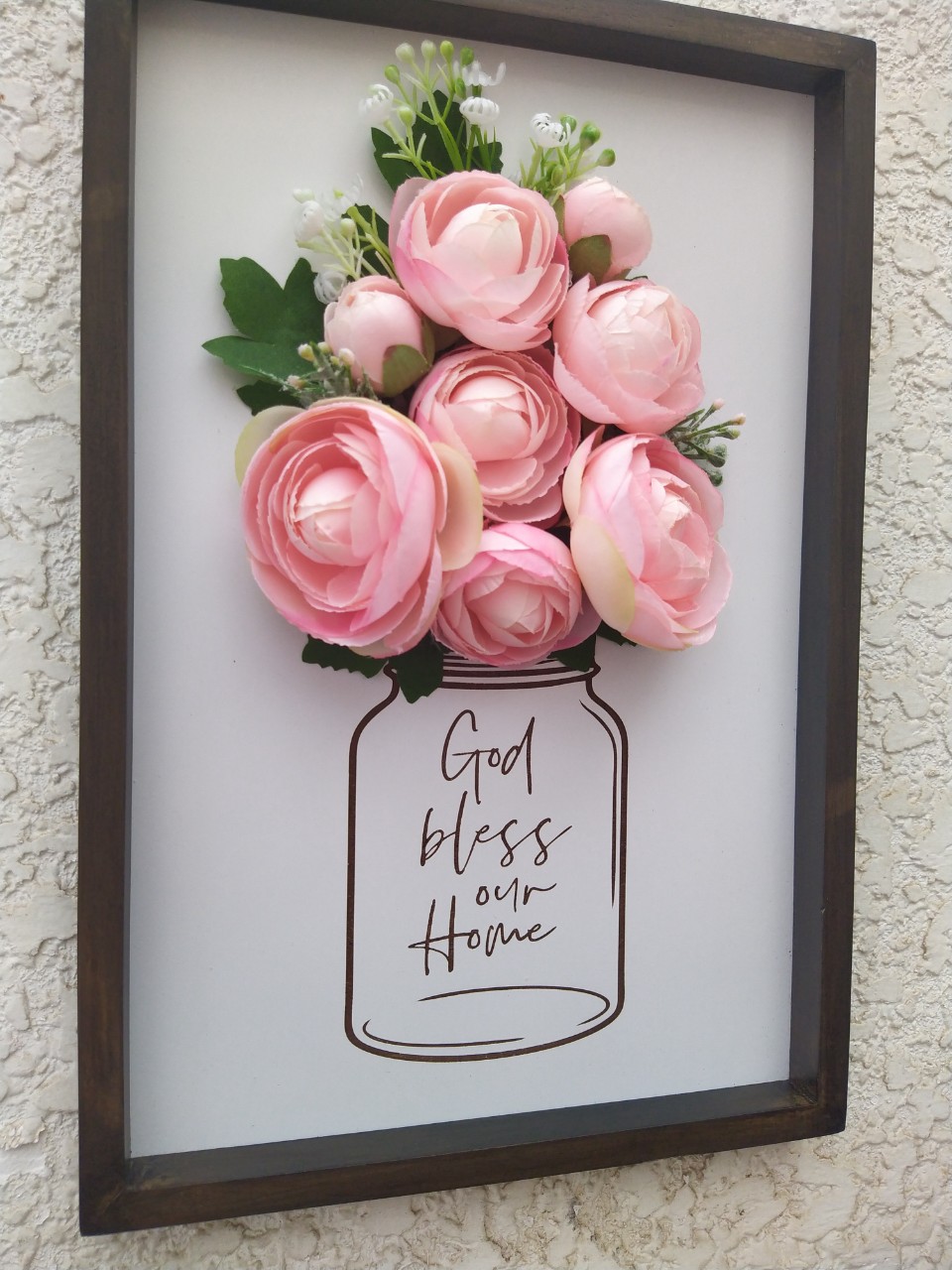 Bảng Gỗ Trang Trí Treo Tường 20x30 - God Bless Our Home