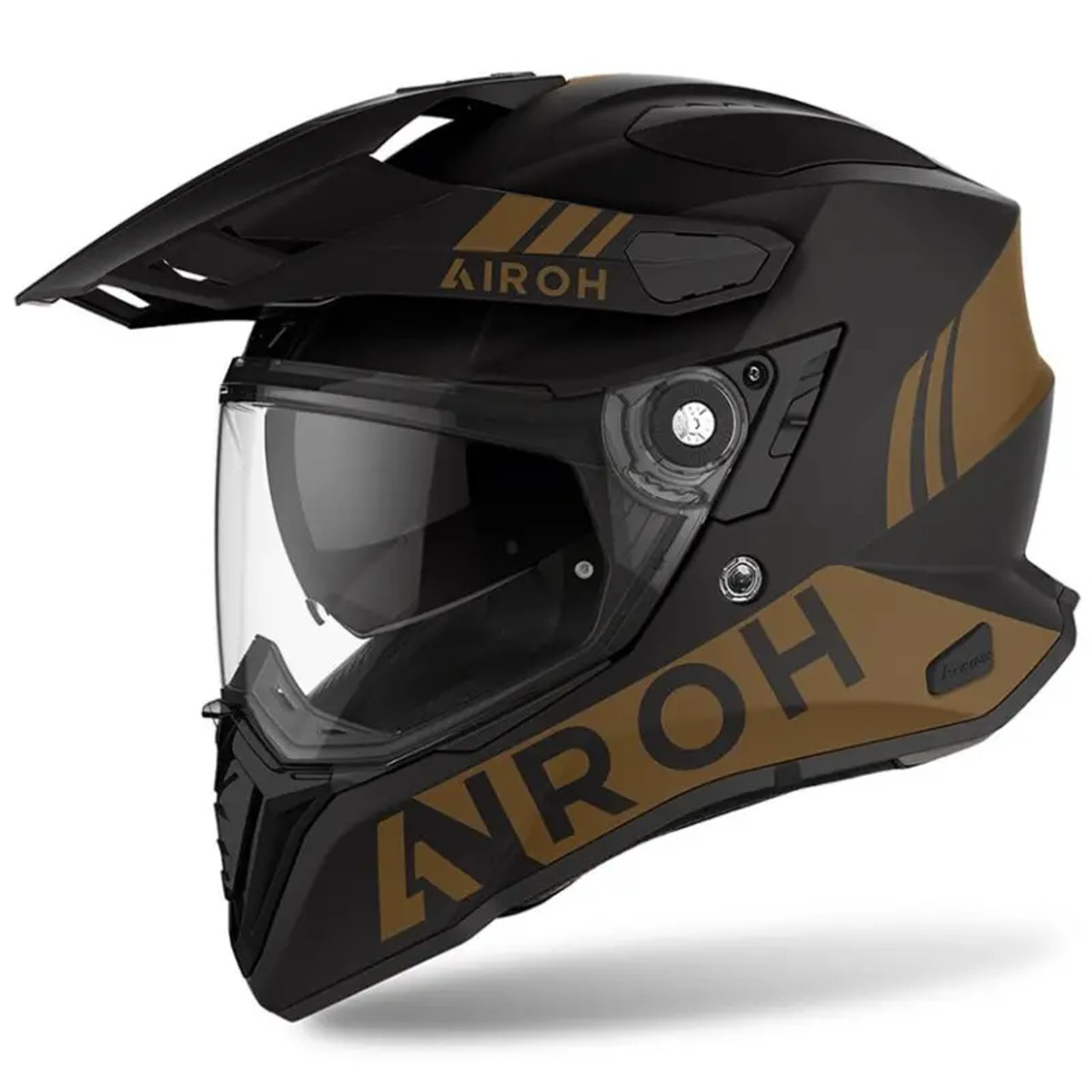 Casco Integrale On-Off Moto Touring Airoh COMMANDER Gold Opaco