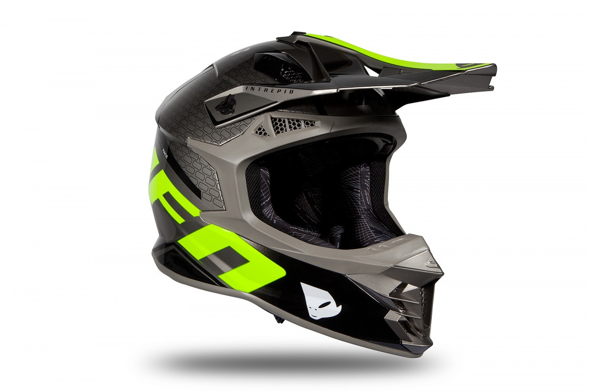 Casco motocross Ufo per giovani Neon yellow - Main Image