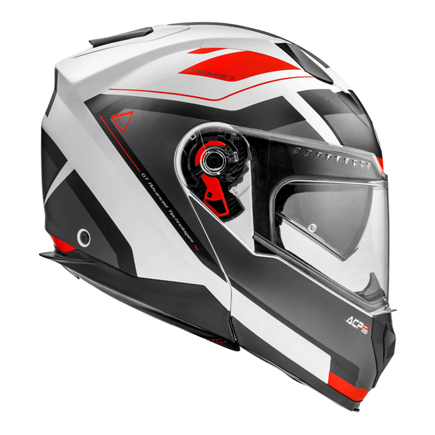 Casco Moto Modulare Premier DELTA As 2 Bm Bianco Rosso