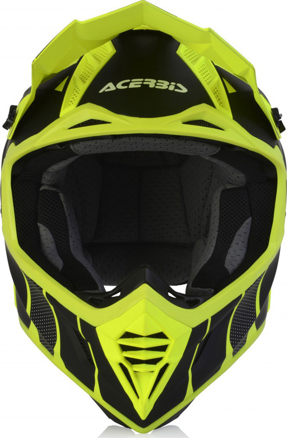 Casco cross Acerbis X-TRACK VTR in fibra Nero Giallo Fluo