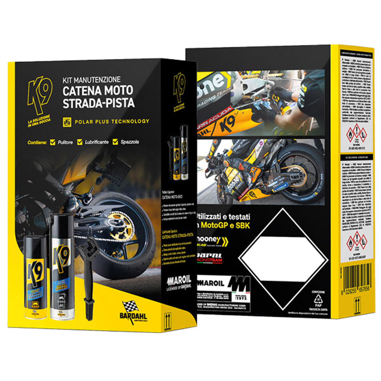 KIT PULISCI LUBRIFICA CATENA WD-40 DA 400ML PULITORE + LUBRIFICANTE +  SPAZZOLA