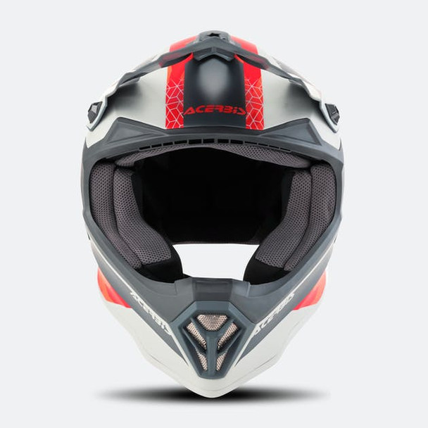 Casco Cross Bambino Acerbis Steel Arancio Grigio - Taglia YS