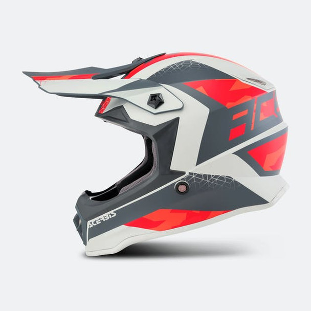 Casco Cross Bambino Acerbis Steel Arancio Grigio - Taglia YS