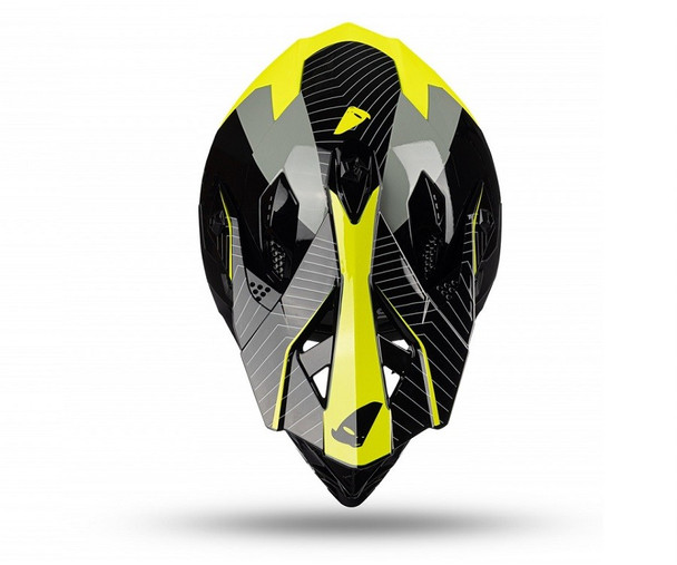 Casco Ufo Intrepid Nero E Giallo Fluo