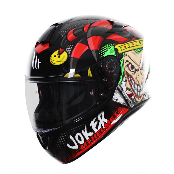 Casco Moto Integrale Mt Helmet Targo Joker A1 Nero Lucido