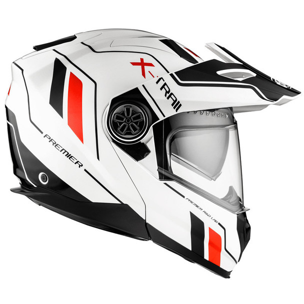 Casco modulare Premier XTRAIL XT2 Bianco Nero Rosso