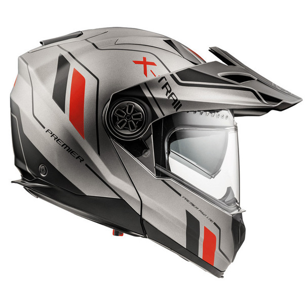 Casco modulare Premier XTRAIL XT17 Grigio nero e rosso