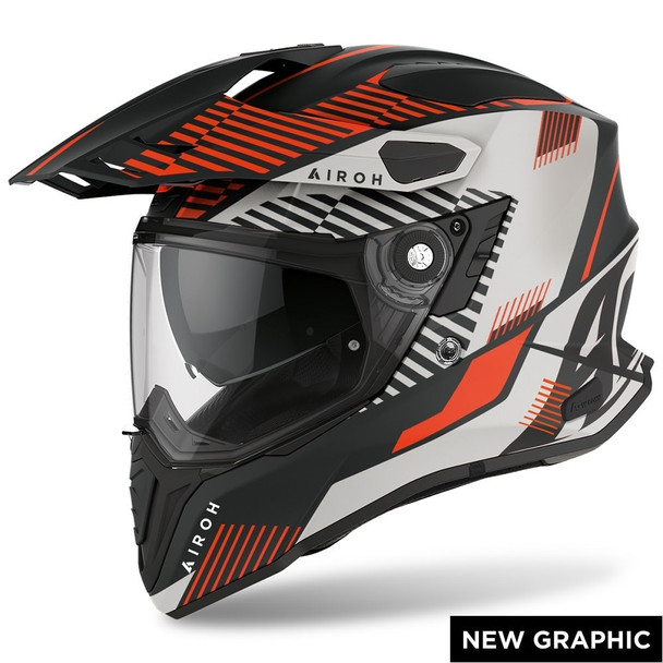 Casco Integrale On-Off Moto Touring Airoh COMMANDER BOOST ORANGE MATT