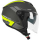 Casco Moto Jet CGM 126G IPER CITY Grafite Giallo fluo opaco